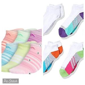 NWT Girls Athletic Socks Bundle - 12 pairs total